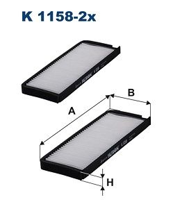 FILTRON K 1158-2x Filter, cabin air