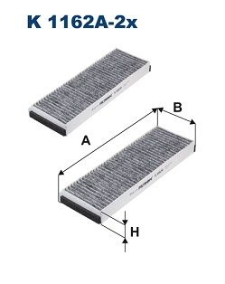 Filter, cabin air FILTRON K 1162A-2x