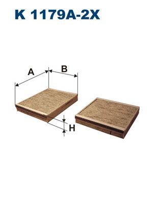 Filter, cabin air FILTRON K 1179A-2x