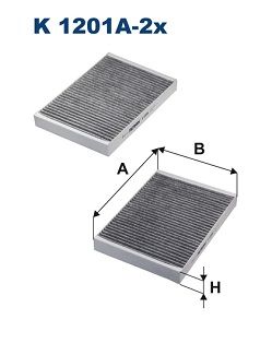 FILTRON K 1201A-2x Filter, cabin air