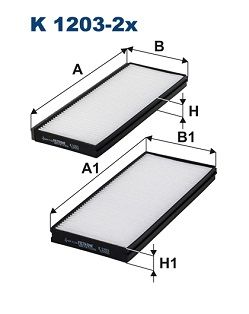 FILTRON K 1203-2x Filter, cabin air