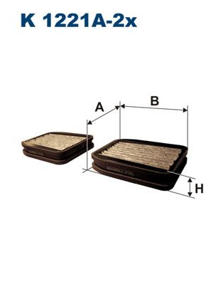 Filter, cabin air FILTRON K 1221A-2x