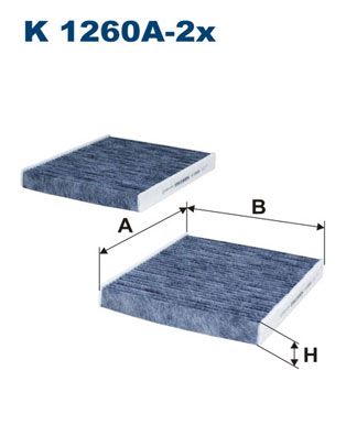Filter, cabin air FILTRON K 1260A-2x