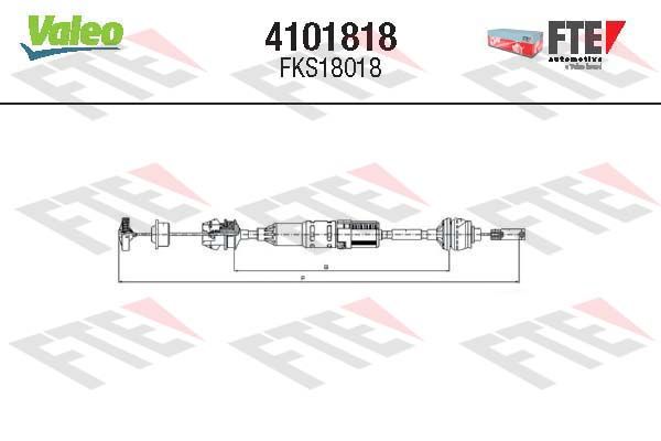 FTE 4101818 Cable Pull, clutch control