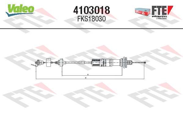 FTE 4103018 Cable Pull, clutch control