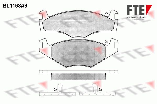FTE BL1168A3 Brake Pad Set, disc brake