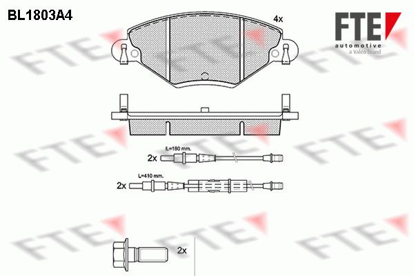 FTE BL1803A4 Brake Pad Set, disc brake