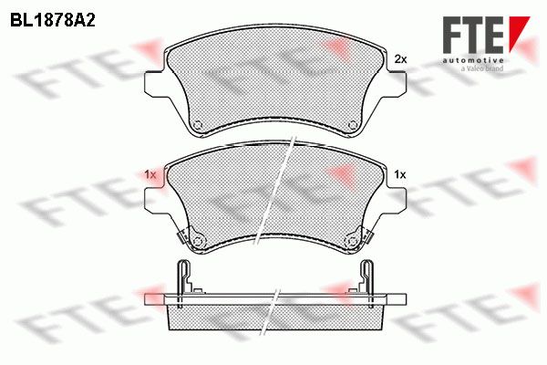 FTE BL1878A2 Brake Pad Set, disc brake
