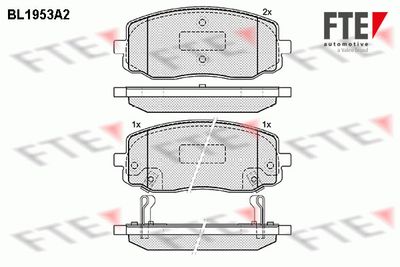 Brake Pad Set, disc brake FTE BL1953A2
