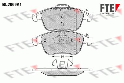 Brake Pad Set, disc brake FTE BL2066A1
