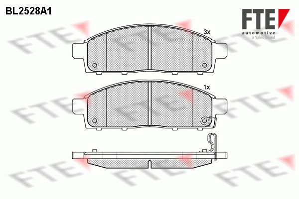 FTE BL2528A1 Brake Pad Set, disc brake