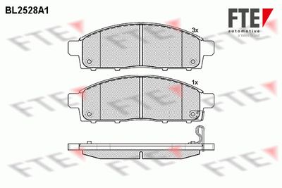 Brake Pad Set, disc brake FTE BL2528A1