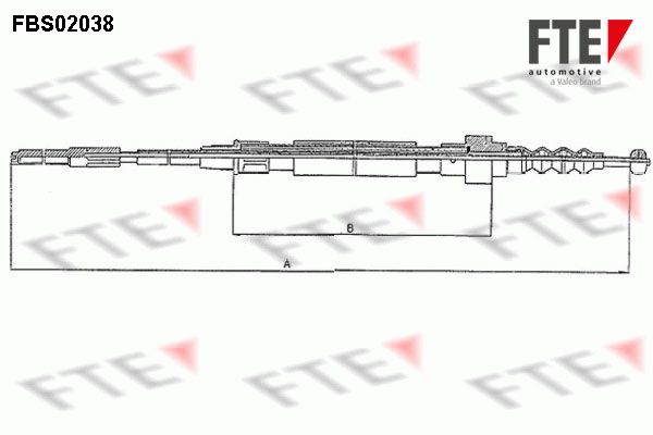 FTE FBS02038 Cable Pull, parking brake