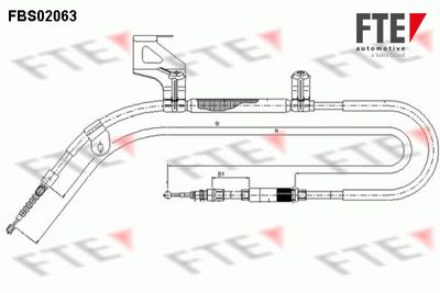 Cable Pull, parking brake FTE FBS02063