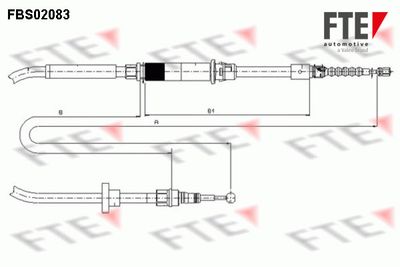 Cable Pull, parking brake FTE FBS02083