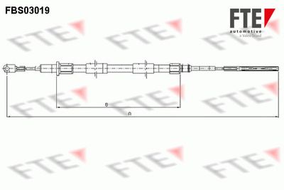 Cable Pull, parking brake FTE FBS03019