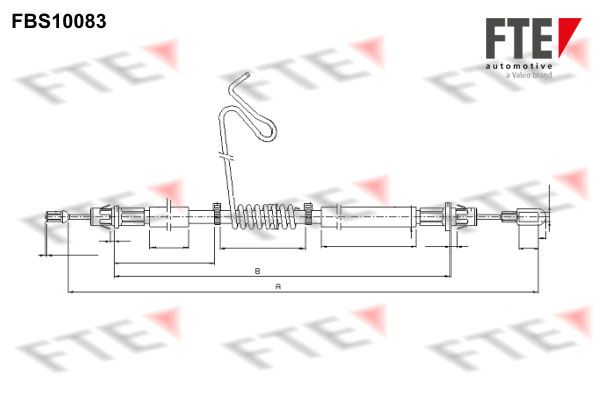 FTE FBS10083 Cable Pull, parking brake