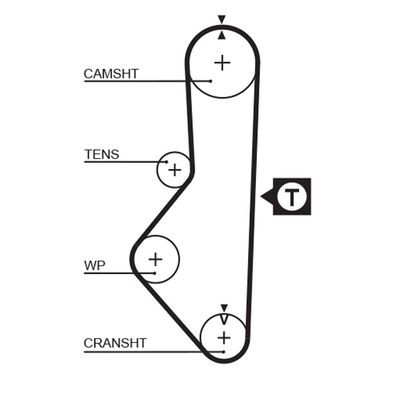 Timing Belt GATES 5076