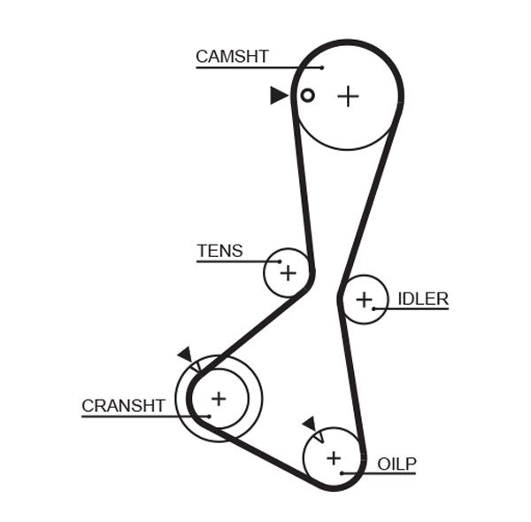 GATES 5374XS Timing Belt