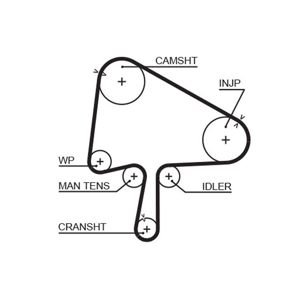 GATES 5510XS Timing Belt