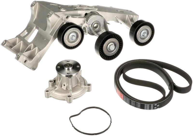 GATES KP25PK1765 Water Pump + V-Ribbed Belt Kit