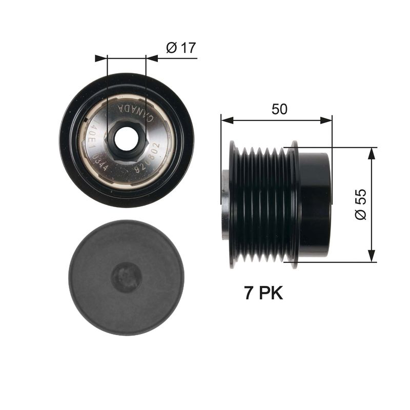 GATES OAP7017 Alternator Freewheel Clutch