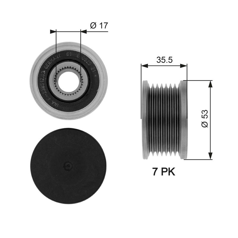 GATES OAP7110 Alternator Freewheel Clutch