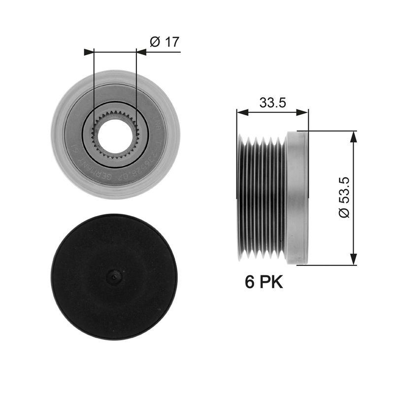 GATES OAP7111 Alternator Freewheel Clutch
