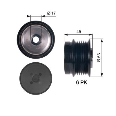 Alternator Freewheel Clutch GATES OAP7141