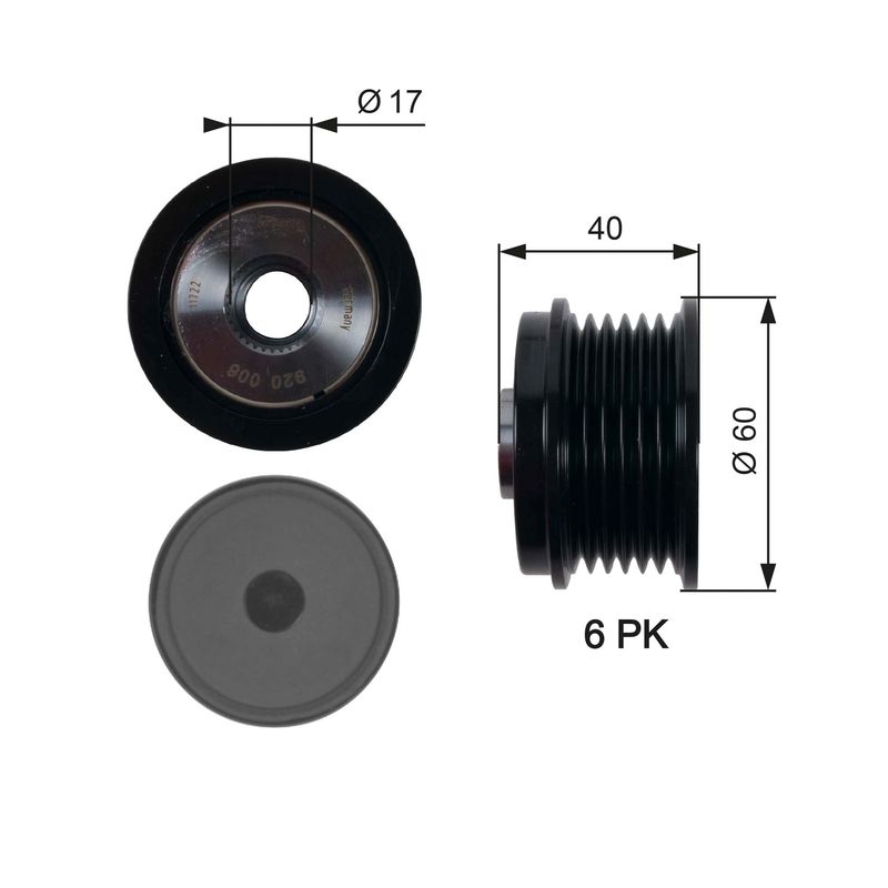 GATES OAP7154 Alternator Freewheel Clutch
