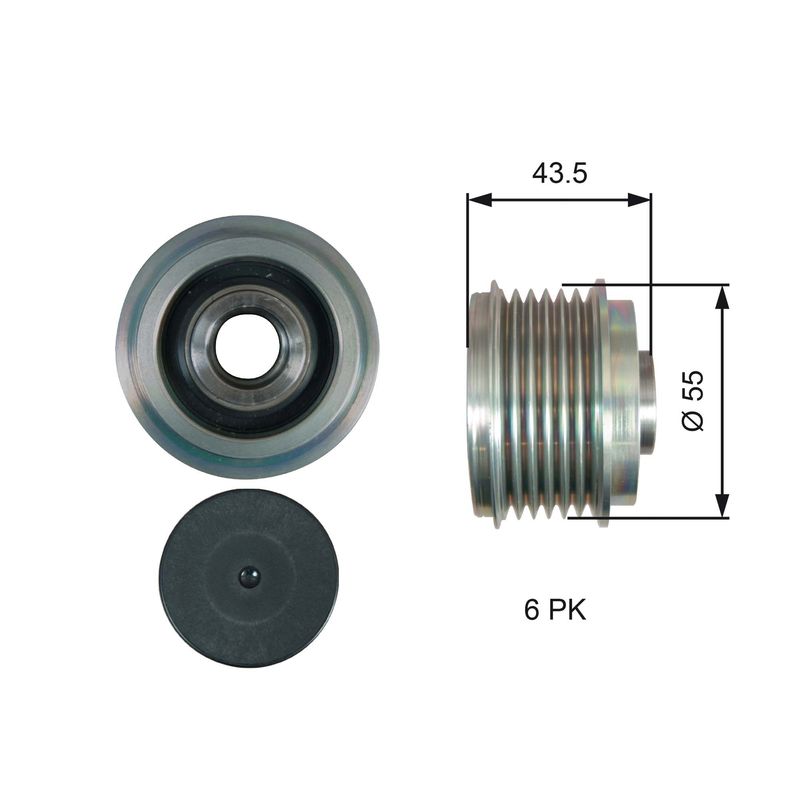GATES OAP7219 Alternator Freewheel Clutch