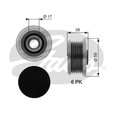 Alternator Freewheel Clutch GATES OAP7282