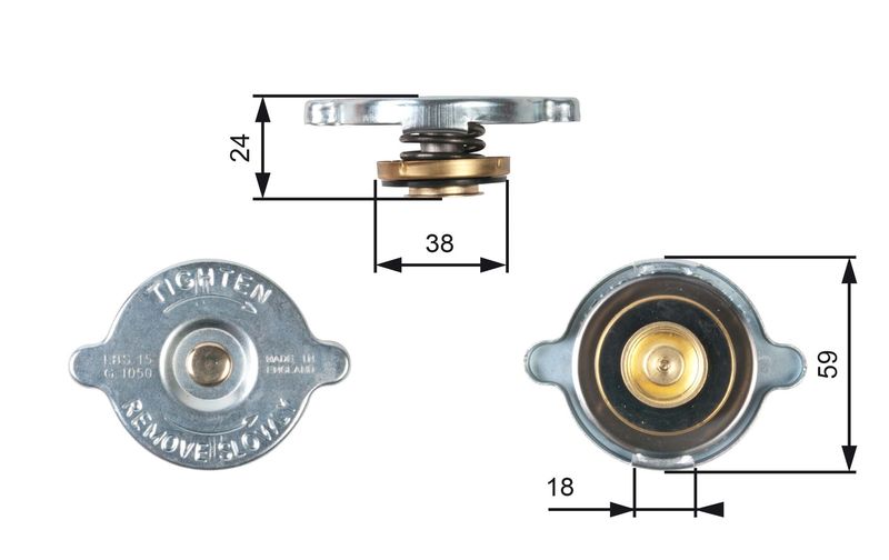GATES RC113 Cap, radiator