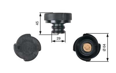 Cap, coolant tank GATES RC207