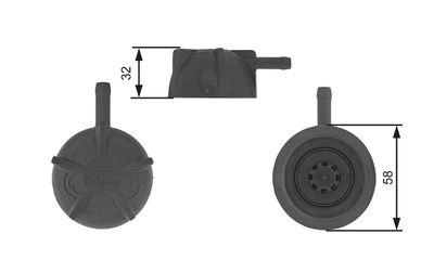 Cap, coolant tank GATES RC236