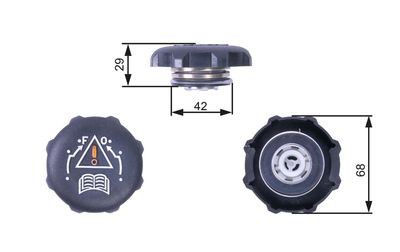 Cap, coolant tank GATES RC239