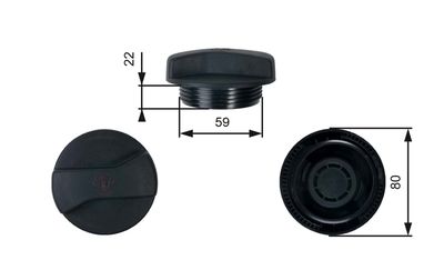 Cap, coolant tank GATES RC245