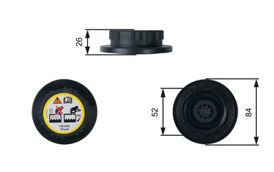 Cap, coolant tank GATES RC246