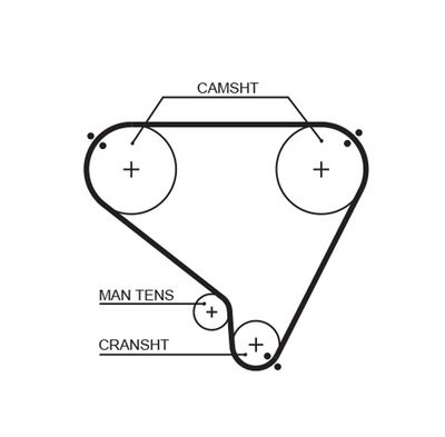 Timing Belt GATES T104RB