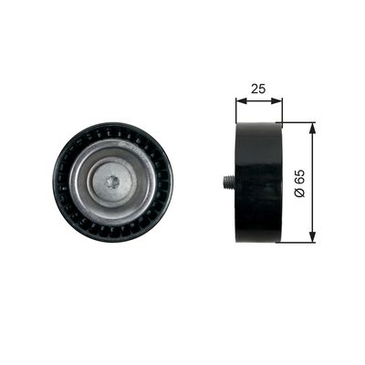 Deflection/Guide Pulley, V-ribbed belt GATES T36432