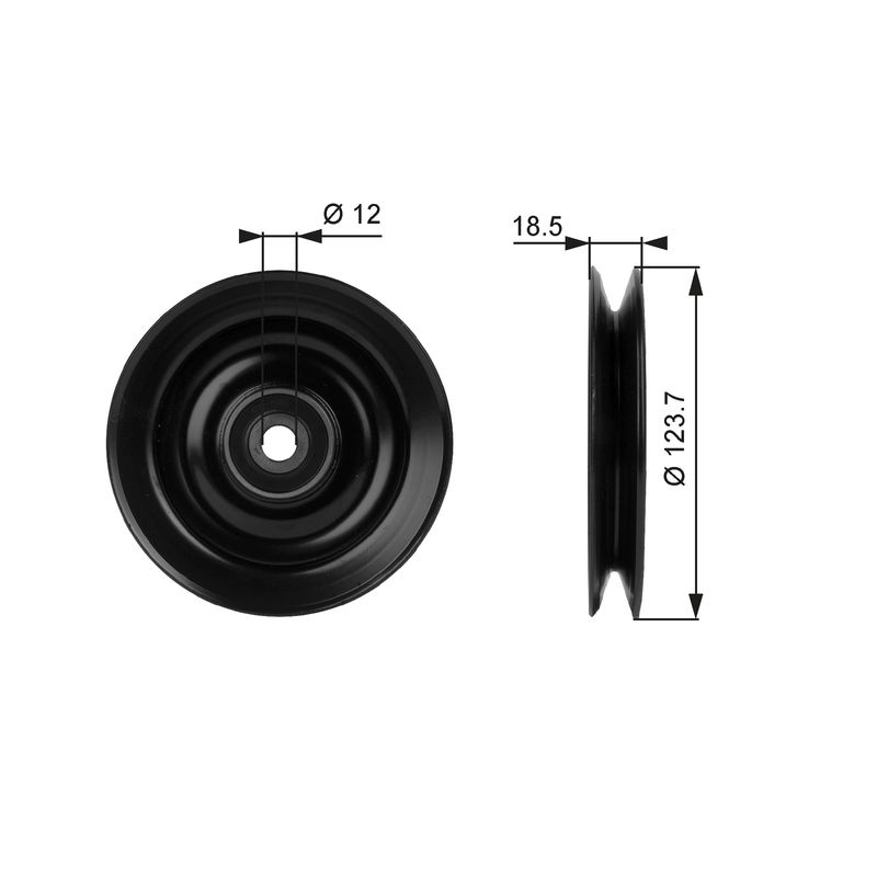 GATES T38040 Deflection Pulley/Guide Pulley, V-belt