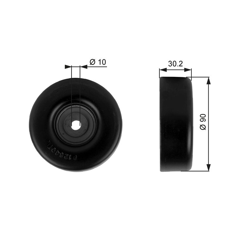 GATES T38042 Deflection/Guide Pulley, V-ribbed belt