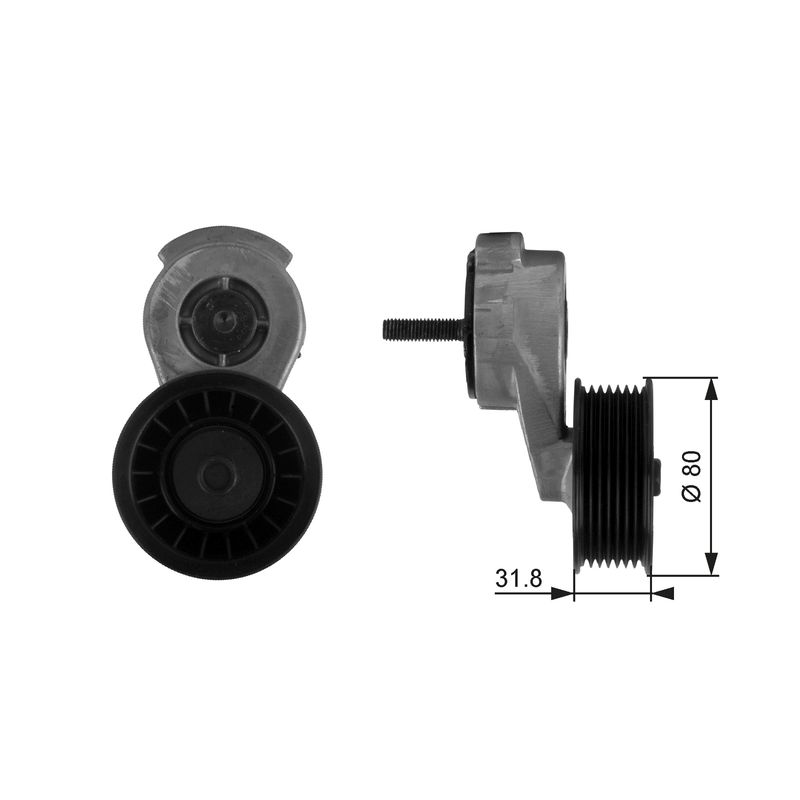 GATES T38116 Belt Tensioner, V-ribbed belt