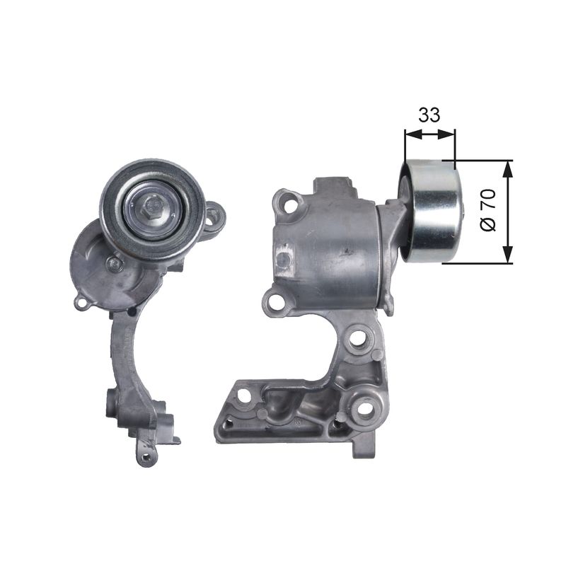 GATES T38411 Belt Tensioner, V-ribbed belt