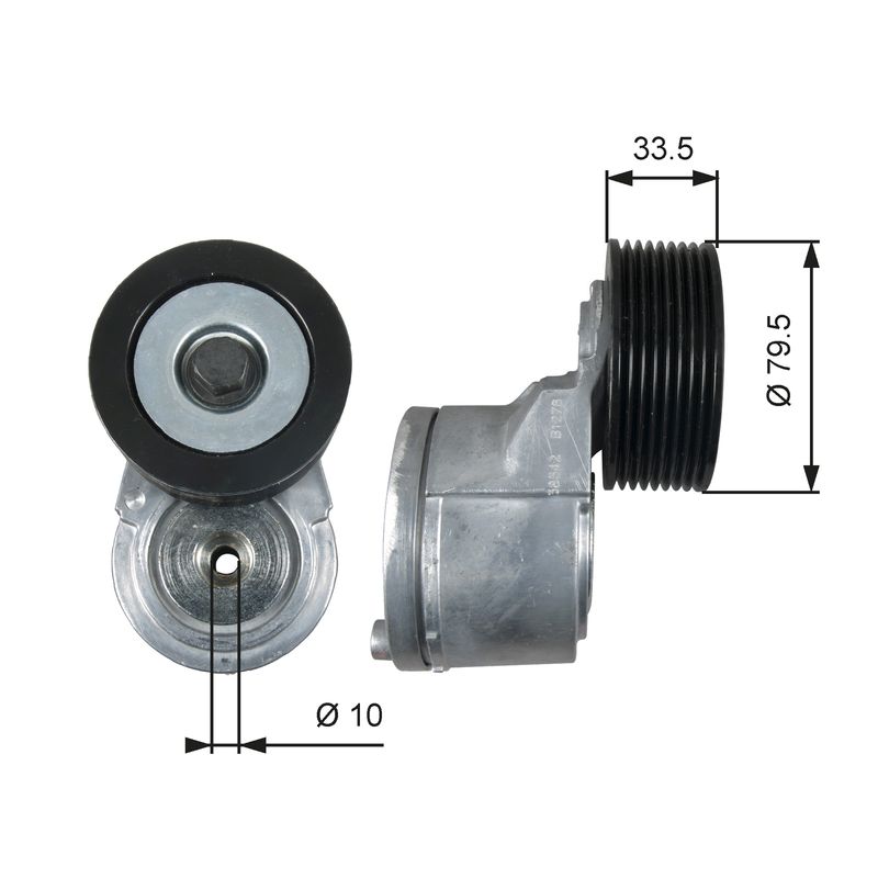 GATES T38542 Belt Tensioner, V-ribbed belt