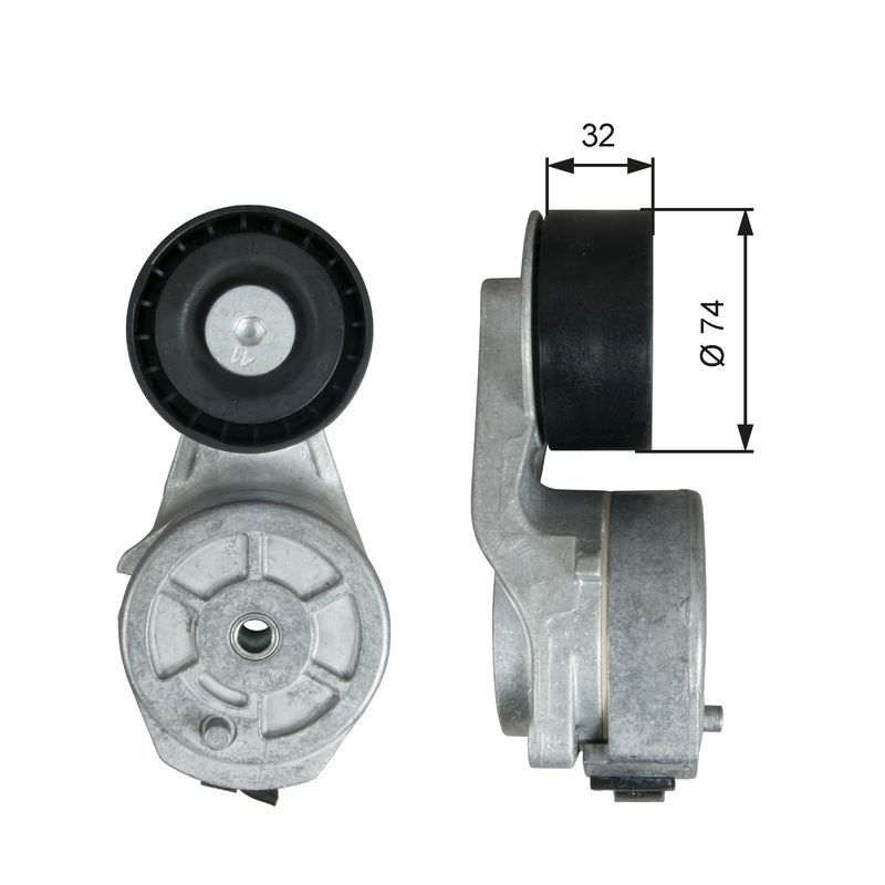 GATES T38710 Belt Tensioner, V-ribbed belt