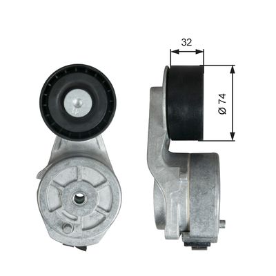 Belt Tensioner, V-ribbed belt GATES T38710