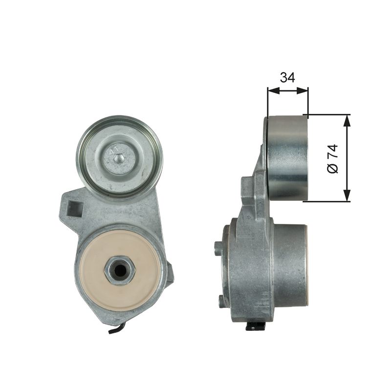 GATES T38717 Belt Tensioner, V-ribbed belt