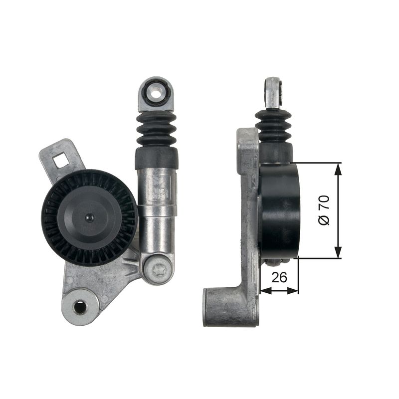 GATES T39132 Belt Tensioner, V-ribbed belt