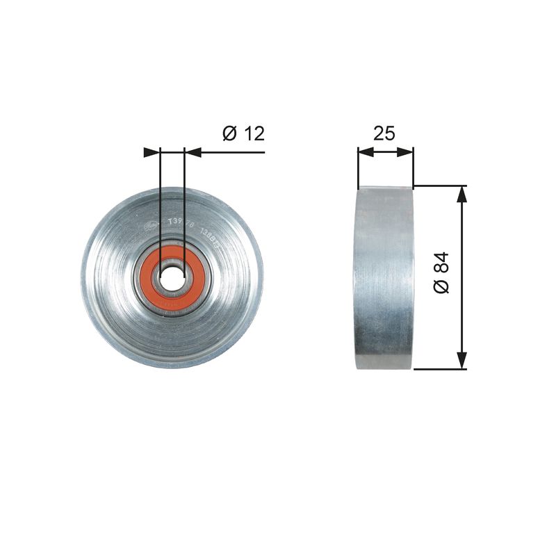 GATES T39178 Tensioner Pulley, V-ribbed belt